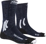 X-Socks Trek X Merino Chaussette Mixte Adulte, Bleu (Midnight Blue/Arctic White), FR : XL (Taille Fabricant : 45-47)