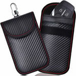 Aiperq - Etui Anti rfid Clé Voiture Signal Blocage Faraday Pochette Sac, Lot de 2 Pochettes Blocage Signal rfid pour Clé Voiture, Étui de Protection