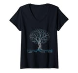 Womens Binary Tree Coding Computer Programmer V-Neck T-Shirt