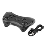 Manette De Jeu San Fil Bluetooth Usb Nintendo Wii U Pro Contrôleur -Noir