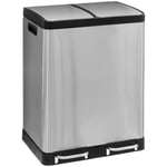 Five - Poubelle tri à pédales métal 2x30l ariane inox - 5