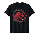 Jurassic World T-Rex Christmas Lights T-Shirt