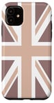 Coque pour iPhone 11 Drapeau britannique Beige cool Union Jack