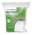 Respekta MI 152 FN Lot de 3 tapis de filtre à graisse pour hotte aspirante en mode recyclage avec taux de séparation des graisses maximum