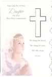 Communion Card For Daughter. On Your Holy Communion. Beautiful Card.