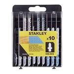 STANLEY STA28050 Lames en T pour Scie Sauteuse, Noir, Set de 10 Pièces