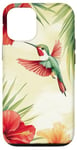 Coque pour iPhone 12/12 Pro Colibri Tropical Fleurs Florales Nature Été