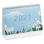 BJHSYNDR Calendrier de Bureau 21 * 17 * 8.5Cm Bleu créatif Mignon Minioil Peinture décoration de Bureau Calendrier de Bureau 2021 Calendrier Calendrier planificateur