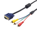 Cable Vga Rca Convertisseur Rca Vers Vga Vga/Hd15/Rgb Vers 3 Rgb Pour Tv/Hdtv, 1,5 M