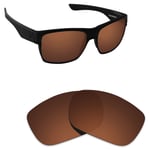 Scratch Proof Polarized Replacement Lens for-Oakley TwoFace Sunglass Brown