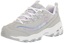 Skechers Femme D'Lites-Splendid Journey Basket, Lgmt Gris Clair Multicolore, 36 EU