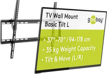 49741 Support Mural Tv Inclinable Pour Ecrans Et Telrv Urs De 37-70 Pouces (94-178 Cm) - Fixation Murale Tv Avec Une Capacité De Charge . 35 Kg Accroche Television Mural Vesa 400X400