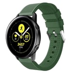 Samsung Galaxy Watch Active silikoni Kellon Ranneke - Armeijan Vihreä