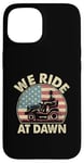 Coque pour iPhone 15 Tondeuse à gazon drôle sarcastique drapeau USA