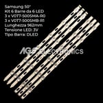 KIT 6 BARRES RUBAN LED SAMSUNG JL.D500C1330 V0T7-500SMA-R0 V0T7-500SMB-R1