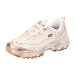 Skechers Femme D'Lites Basket, Naturel, 38.5 EU