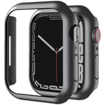 Coque de protection Yuan Yuan pour Apple Watch Serie 4/5/6/SE 40 mm en silicone TPU noir anti-rayures