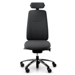 Ergonomisk kontorsstol RH Logic 220, Tyg Charcoal (Select SC60051), Nackstöd Ja, Armstöd Nej, Val av hjul Hjul för mjuka golv