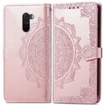 Coque pour Xiaomi Pocophone F1,Housse Cuir PU Portefeuille Flip Case Cover Etui pour Xiaomi Pocophone F1,Magnétique Porte Carte Étui à Rabat Pochette