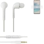 Headphones for Nokia G22 headset in ear plug white