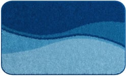 Linea Due Tapis de Bain 3D, Ultra Doux et Absorbant, Antidérapant, 5 Ans de Garantie, Flash, Tapis de Bain 60x100 cm, Bleu