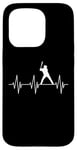 Coque pour iPhone 15 Pro Batteur de baseball Heartbeat - Fan amateur de batteur de baseball