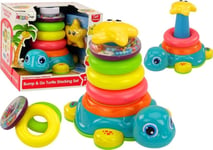 Leantoys Pyramid Turtle Riding 2In1 Pussel Hjul Ljus Ljud