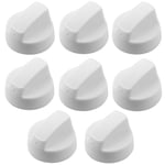 8 x CANNON White Oven Cooker Hob Flame Burner Hotplate Control Switch Knobs