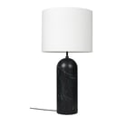 Gubi - Gravity Floor Lamp - XL Low, Black Marble/White - Skärmlampor - Space Copenhagen - Svart