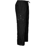 2k18Jul Mens 3 in 1 Elasticated Waist Summer Cargo Combat Trousers Lightweight Pants[Black/Grey,XL]