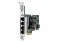 HPE I350-T4 - Adaptateur réseau - PCIe 2.0 x4 - Gigabit Ethernet x 4 - pour ProLiant DL20 Gen10, DL325 Gen10, DL360 Gen10, DL380 Gen10, ML30 Gen10, XL220n Gen10