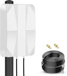 Antenne 4G LTE 5G panneau antenne extérieure Mimo directionnelle 700-2700 | 3300-3800 MHz jusqu'à 12dBi antenne avec câble de 10 mètres Connecteur TS9 SMA compatible avec modem routeur 5G 3G