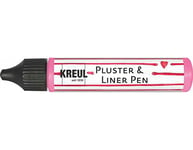 Kreul 49806-Pluster & Liner Pen Pink, 29 ML Peinture Pluster pour Effets 3D Lors de la décoration et de l'ornementation, 644953