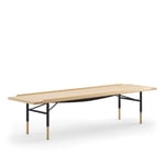 House of Finn Juhl - Table Bench Medium, With Brass Edges, Oak, Black Steel - Benker - Finn Juhl - Tre farget,Svart - Metall/Tre