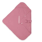 Hauck Couverture Enveloppante Bébé Snuggle so Cosy - Nid d'Ange Siege Auto, Poussette, Nacelle avec Harnais 5 Points, en Mousseline OEKO-TEX STANDARD 100 - Berry