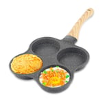 Jenngaoo 4-Cup Egg Frying Pan Aluminium Non-Stick Frying Pans Omelet Pan Poached