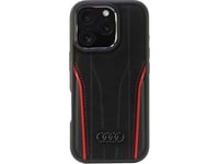 Audi Audi Genuine Leather Magsafe Iphone 16 Pro 6.3" Czarno-Czerwony/Black-Red Hardcase Au-Tpupcmip16p-R8/D3-Rd