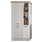 Stella Trading Jasmin Armoire encastrée Moderne pour réfrigérateur en pin Clair, Aspect chêne Artisan - Armoire Haute spacieuse avec Beaucoup d'espace de Rangement - 104 x 216,5 x 61 cm (L/H/P)