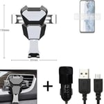  For Nokia G60 5G Airvent mount + CHARGER holder cradle bracket car clamp