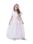 Girls Snow Queen Costume White Dress Princess Fairytale Wedding Kids Fancy Dress