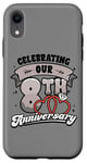 iPhone XR 8th Wedding Anniversary Celebrating 8 Years Matching Gift Case