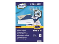 europe100 - 70 x 37.1 mm 2400 unités (100 feuille(s) x 24) étiquettes / encarts pour CD/DVD