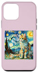 Coque pour iPhone 12 mini Van Gogh T-shirt Motif chat Nuit étoilée