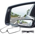 Ahlsen Miroir d'angle mort rectangulaire, verre HD à 360 degrés et boîtier en ABS miroir convexe grand angle pour General Motors (lot de 2)