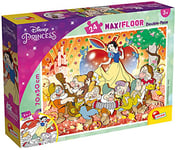 Liscianigiochi- Disney DF Maxi Floor Blancheneige Enfants, 86627, Puzzle Double Face 24 pièces Blanche Neige