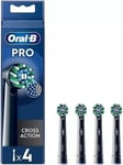 Oral-B Pro Cross Action Toothbrush Heads Black Pack 4