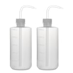 stonylab Wash Bottle, 2 Packs Plastic Squeeze Wash Bottle, LDPE with Narrow Mouth (500 ml, 2 Packs)