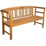 Banc De Jardin Bois D'acacia Massif 157 X 45 X 82,5 Cm