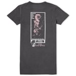 The Lost Boys Sleep All Day Party All Night Women's T-Shirt Dress - Black Acid Wash - S - Black Acid Wash