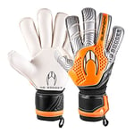 HO Soccer Guerrero Pro Roll Finger Metal Orange Gants de Gardien de But Unisexe Adulte, Orange/Argent, 7